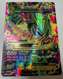 Pokemon TCG M Rayquaza EX Full Art Ultra Rare Card XY Roaring Skies 105/108 - Image 1