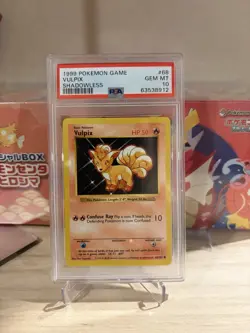PSA 10 GEM MINT 1999 Pokemon Base Set Shadowless VULPIX #68/102 Common Card - Image 1