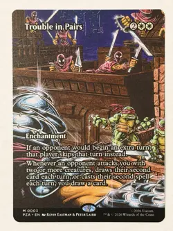 MTG Trouble in Pairs Borderless Non Foil M 003 Teenage Mutant Ninja Turtles PZA - Image 1