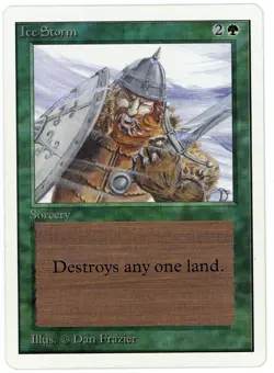 MTG Ice Storm, Unlimited, Moderately Played, English - Image 1