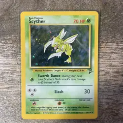 Scyther 17/130 Base Set 2 2000 Holo Rare WOTC Pokemon Card TCG - Image 3