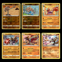 6x Hitmonlee Lot Hitmontop Hitmonchan 94.0 Sword Shield Pokemon Cards Collection - Image 1