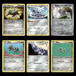 6x Klinklang Lot Klang Klink 76.0 Black White Emerging Powers Pokemon Cards Set - Image 1