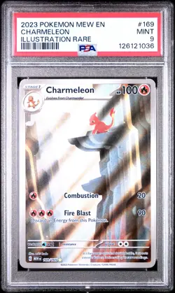 2023 POKEMON MEW EN-151 ILLUSTRATION RARE #169 CHARMELEON PSA 9 - Image 1