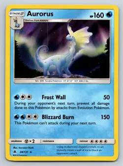 Aurorus Holo Rare SM - Forbidden Light 28/131 LP Pokemon TCG - Image 1