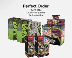 Pokemon Center Perfect Order PC 2 ETB, 1Booster Box, 2 Booster Bundles (Presale) - Image 1