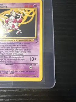 Mr. Mime 27/130 Base Set 2 Rare WOTC Vintage Pokemon - Image 5