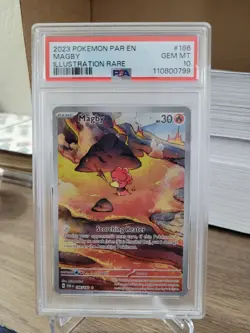 Magby 186/182 Illustration Rare PSA 10 - 2023 Pokemon Paradox Rift - Image 1
