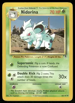 Pokemon Tcg Nidorina #55 Pokemon Legendary Collection LP - Image 1