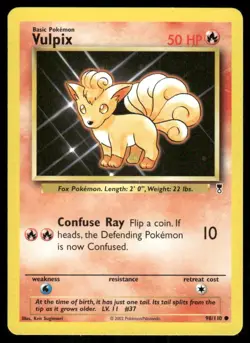 Pokemon Tcg Vulpix #98 Pokemon Legendary Collection LP - Image 1