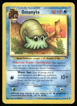 Pokemon Tcg Omanyte #57 Pokemon Legendary Collection MP - Image 1