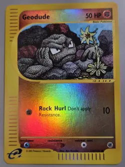 Pokemon Base Set Expedition #110/165 Reverse Holo GEODUDE ==never played== - Image 1