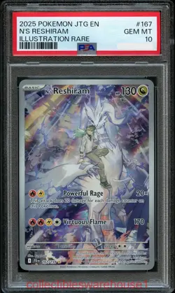 Pokemon Journey Together N's Reshiram 167 PSA 10 - Image 1