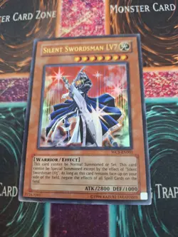 Yugioh Silent Swordsman LV7 WC5-EN001 Ultra Rare Unlimited Moderately Played - Image 1