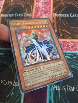 Yugioh Silent Swordsman LV7 WC5-EN001 Ultra Rare Unlimited Moderately Played - Image 2