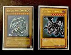 Vintage Yu-Gi-Oh Dragon Lot – Blue-Eyes White & Red-Eyes B. SDK-001 SDJ-001 - Image 3