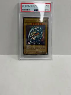 YU-GI-OH! TCG Blue-Eyes White Dragon SDK-001 Unlimited PSA 7 - Image 1