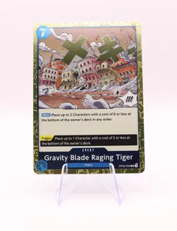 Gravity Blade Raging Tiger OP06-058 R One Piece Wings of the Captain English NM - Image 1