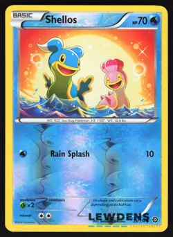 Shellos - 28/114 - Common Reverse Holo - Steam Siege - Pokemon Card - Image 1