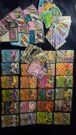 Pokemon Card Lot (55) - Illustration Rares, Shiny, Full Art, Mega Charizard X - Image 1