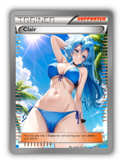 Clair Trading Card - Sexy Adult Anime Waifu Custom Made Trainer | PARODY - Image 1