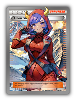Courtney Trading Card - Sexy Adult Anime Waifu Custom Made Trainer | PARODY - Image 1