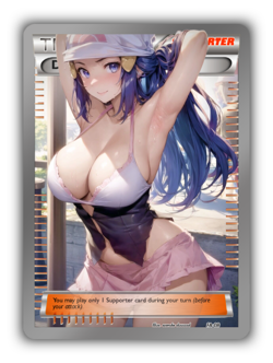 Dawn Trading Card - Sexy Adult Anime Waifu Custom Made Trainer | PARODY - Image 1