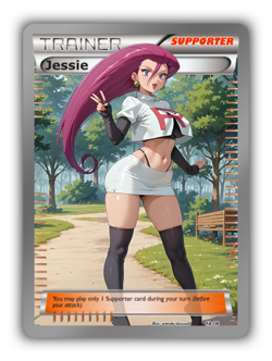 Jessie Trading Card - Sexy Adult Anime Waifu Custom Made Trainer | PARODY - Image 1