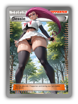 Jessie Trading Card - Sexy Adult Anime Waifu Custom Made Trainer | PARODY - Image 1