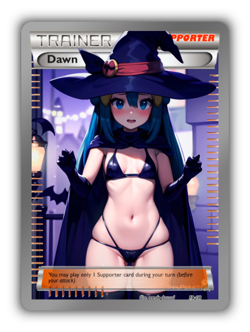 Dawn Trading Card - Sexy Adult Anime Waifu Custom Made Trainer | PARODY - Image 1