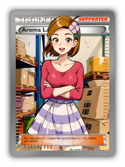 Aroma Lady Trading Card - Sexy Adult Anime Waifu Custom Made Trainer | PARODY - Image 1