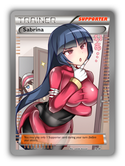 Sabrina Trading Card - Sexy Adult Anime Waifu Custom Made Trainer | PARODY - Image 1