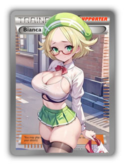 Bianca Trading Card - Sexy Adult Anime Waifu Custom Made Trainer | PARODY - Image 1