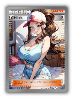 Hilda Trading Card - Sexy Adult Anime Waifu Custom Made Trainer | PARODY - Image 1