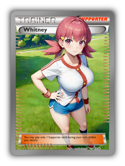 Whitney Trading Card - Sexy Adult Anime Waifu Custom Made Trainer | PARODY - Image 1
