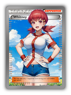 Whitney Trading Card - Sexy Adult Anime Waifu Custom Made Trainer | PARODY - Image 1