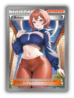 Arezu Trading Card - Sexy Adult Anime Waifu Custom Made Trainer | PARODY - Image 1