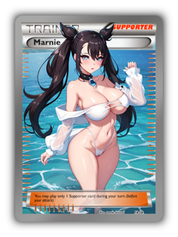 Marnie Trading Card - Sexy Adult Anime Waifu Custom Made Trainer | PARODY - Image 1