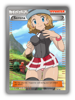 Serena Trading Card - Sexy Adult Anime Waifu Custom Made Trainer | PARODY - Image 1