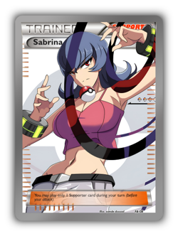 Sabrina Trading Card - Sexy Adult Anime Waifu Custom Made Trainer | PARODY - Image 1