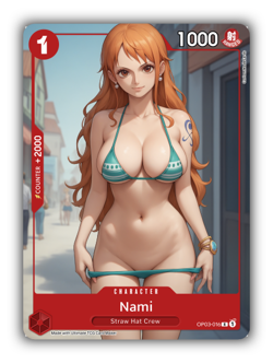 Nami Trading Card - Sexy Adult Anime Waifu Custom Made | One Piece Custom Card - Image 1
