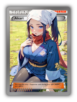 Akari Trading Card - Sexy Adult Anime Waifu Custom Made Trainer | PARODY - Image 1