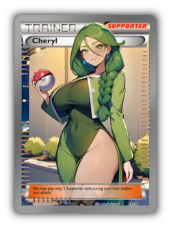 Cheryl Trading Card - Sexy Adult Anime Waifu Custom Made Trainer | PARODY - Image 1
