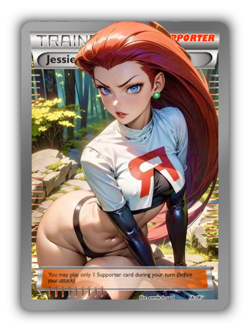 Jessie Trading Card - Sexy Adult Anime Waifu Custom Made Trainer | PARODY - Image 1