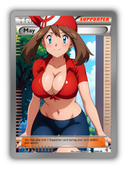 May Trading Card - Sexy Adult Anime Waifu Custom Made Trainer | PARODY - Image 1
