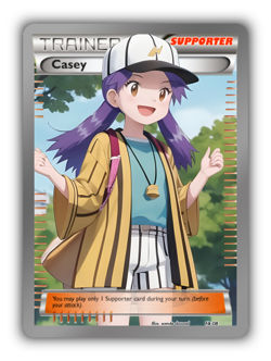 Casey Trading Card - Sexy Adult Anime Waifu Custom Made Trainer | PARODY - Image 1