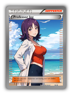 Professor Ivy Trading Card - Sexy Adult Anime Waifu Custom Made Trainer | PARODY - Image 1