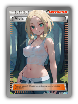 Viola Trading Card - Sexy Adult Anime Waifu Custom Made Trainer | PARODY - Image 1