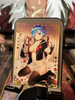 Goddess Story Metal Card Rare Anime Waifu Re:Zero Rem - Image 2