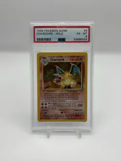 Charizard Base Set 4/102 Holo 1999 Pokemon Excellent - EX-MT Unlimited #4 PSA 6 - Image 1